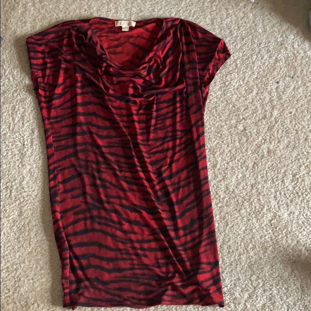 Black and red mini dress